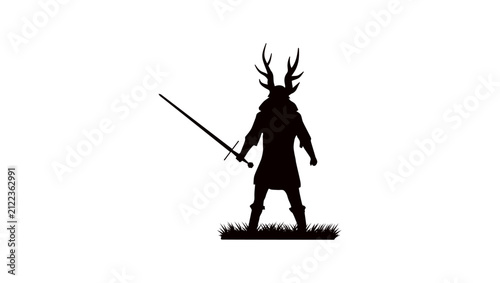 Fotografie Grutte Pier, black isolated vector silhouette