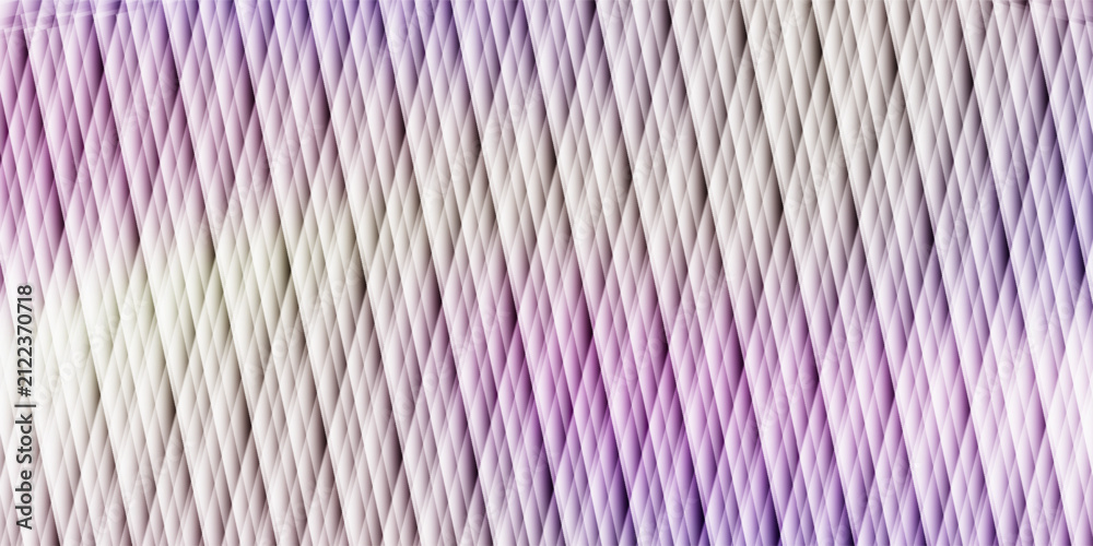 Fototapeta premium A beautiful abstract purple background featuring soft, shimmering fluid forms with a striped effect. It displays the refraction of light through wavy, ribbed glass.