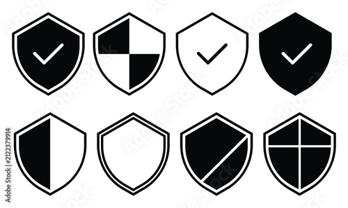 shield icons set