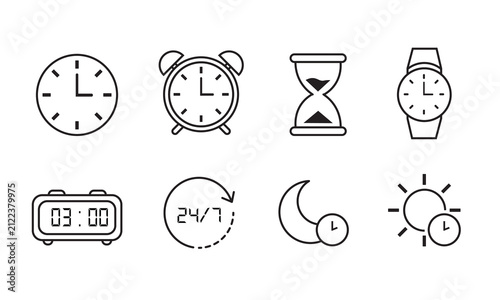 Time icon set 