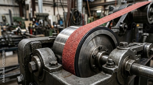 Machine emery paper and metal wheels used for building and repair.