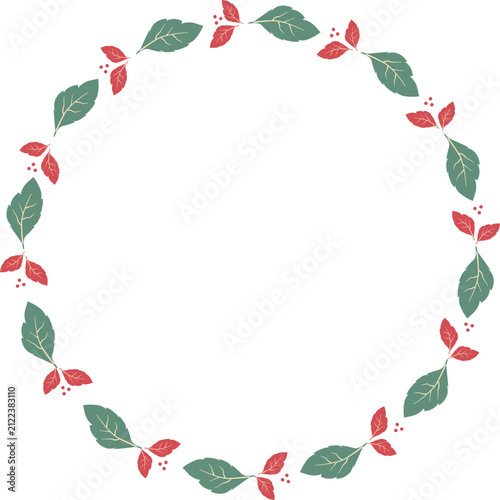 Leaves circle frame