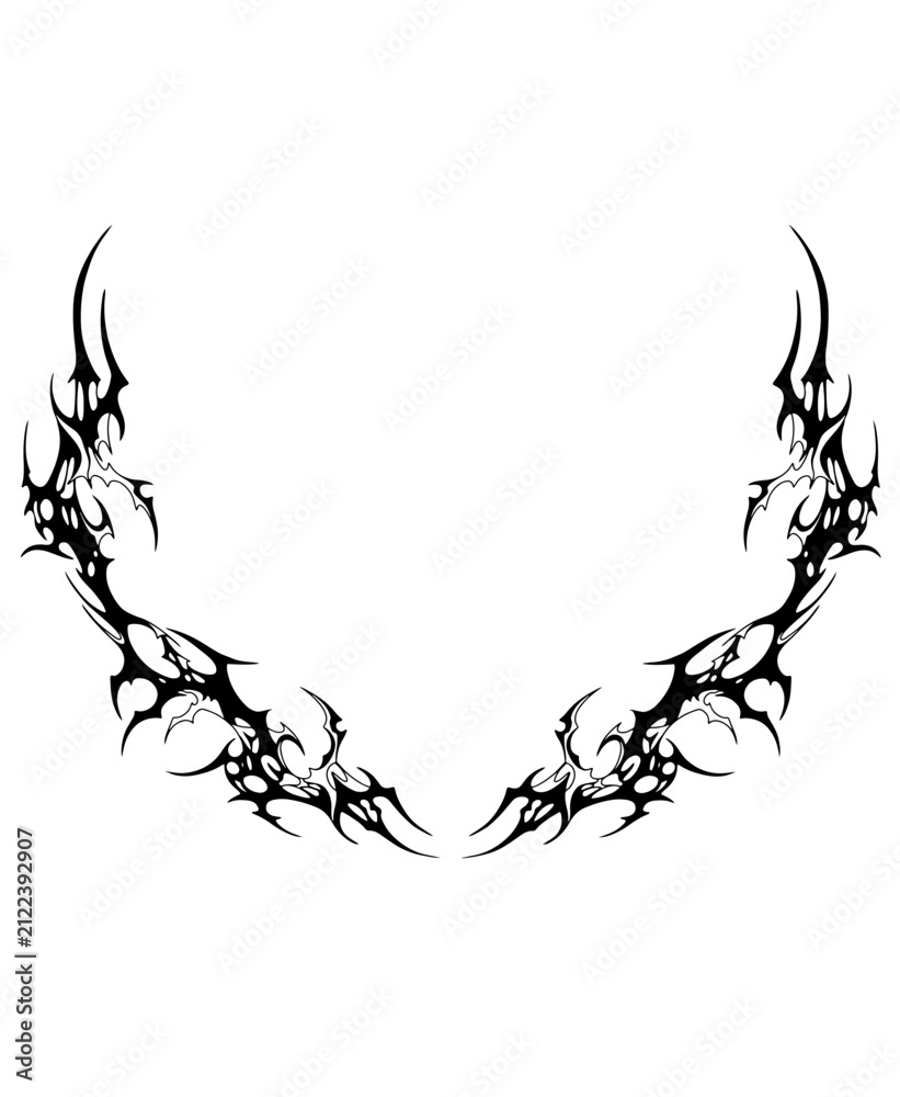 Obraz premium Tribal Cybersigilism Tattoo Vector Design