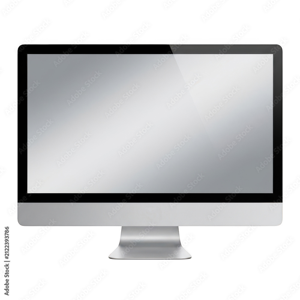 Fototapeta premium Modern desktop computer monitor isolated on transparent background