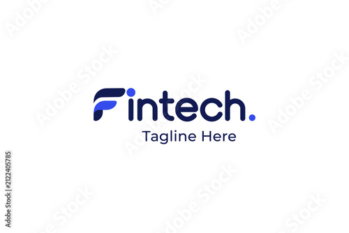 Fintech logo design template
