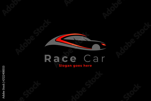 Car racing logo design template