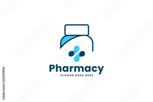 Drugstore logo design template