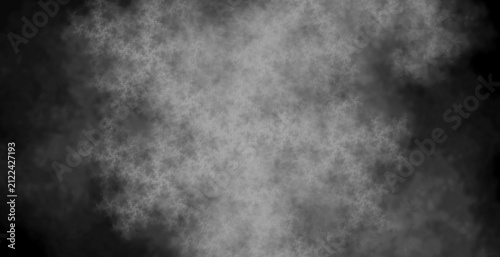 Abstract light grey monochrome template showcasing delicate fading edges and bold dark grunge smoke splash effects for elegant vintage design
