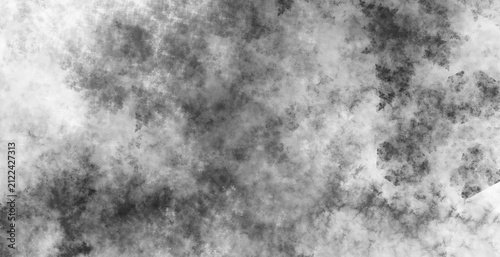 Soft cloudy grey texture template featuring rough black ink grunge stains and fluid artistic mist for modern elegant social media graphic posts
