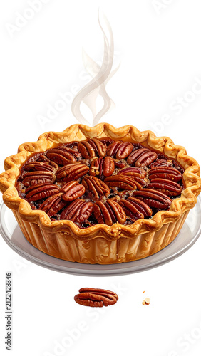 Warm Pecan Pie with Flaky C...