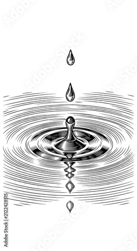 Water Drop Splash Ripples E...