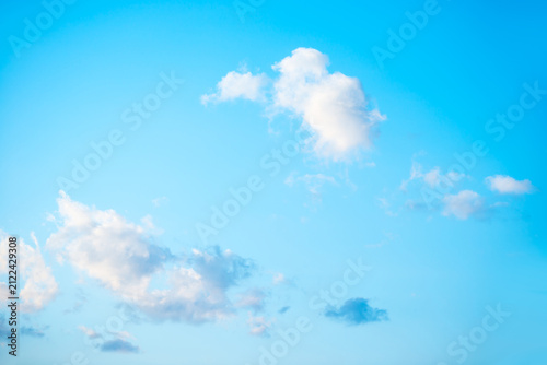 Blue sky and white clouds as nature background