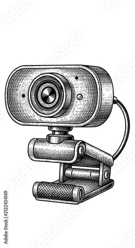 Webcam Illustration Black a...