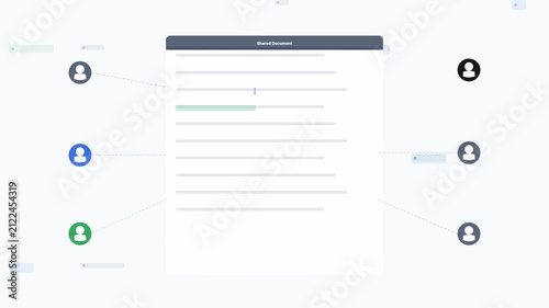 Slate Collaboration Real Time Sync Team Flat Design Loop