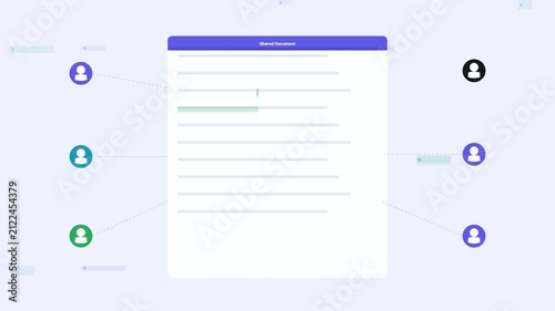 Indigo Collaboration Real Time Sync Team Flat Design Loop