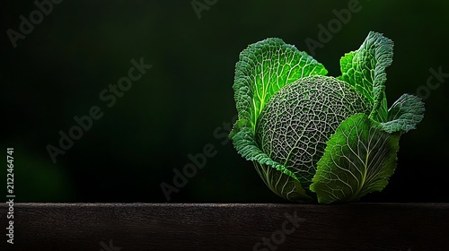 Fresh head of cabbage