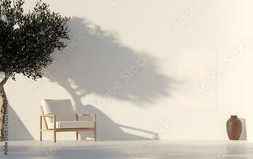 Minimalist outdoor lounge area