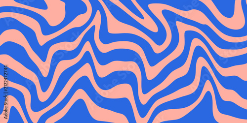Psychedelic blue pink liqui...
