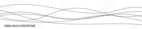 Thin curved wavy lines