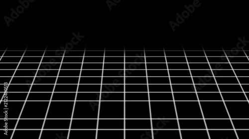 Retro synthwave grid background: 80s neon cyberpunk perspective motion loop retrowave
