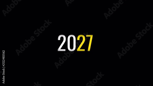 2027 New Year Title Split Color Typography Premium New Year Eve Video Intro for Filmmaker