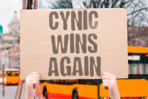 Принти на полотні "Cynic Wins Again" Show how repeated disappointment breeds a skeptical worldview