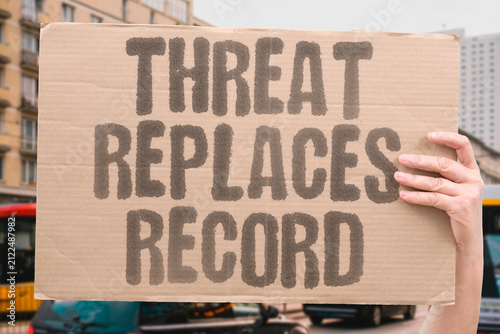 Fotografie "Threat Replaces Record" Observe how intimidation trumps evidence in weak systems