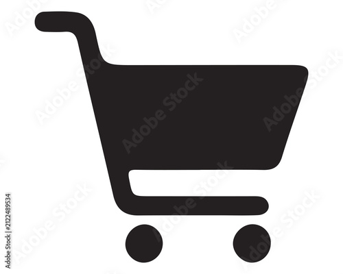 PrintShopping cart icon. Simple vector illustration for e-commerce and retail websites.