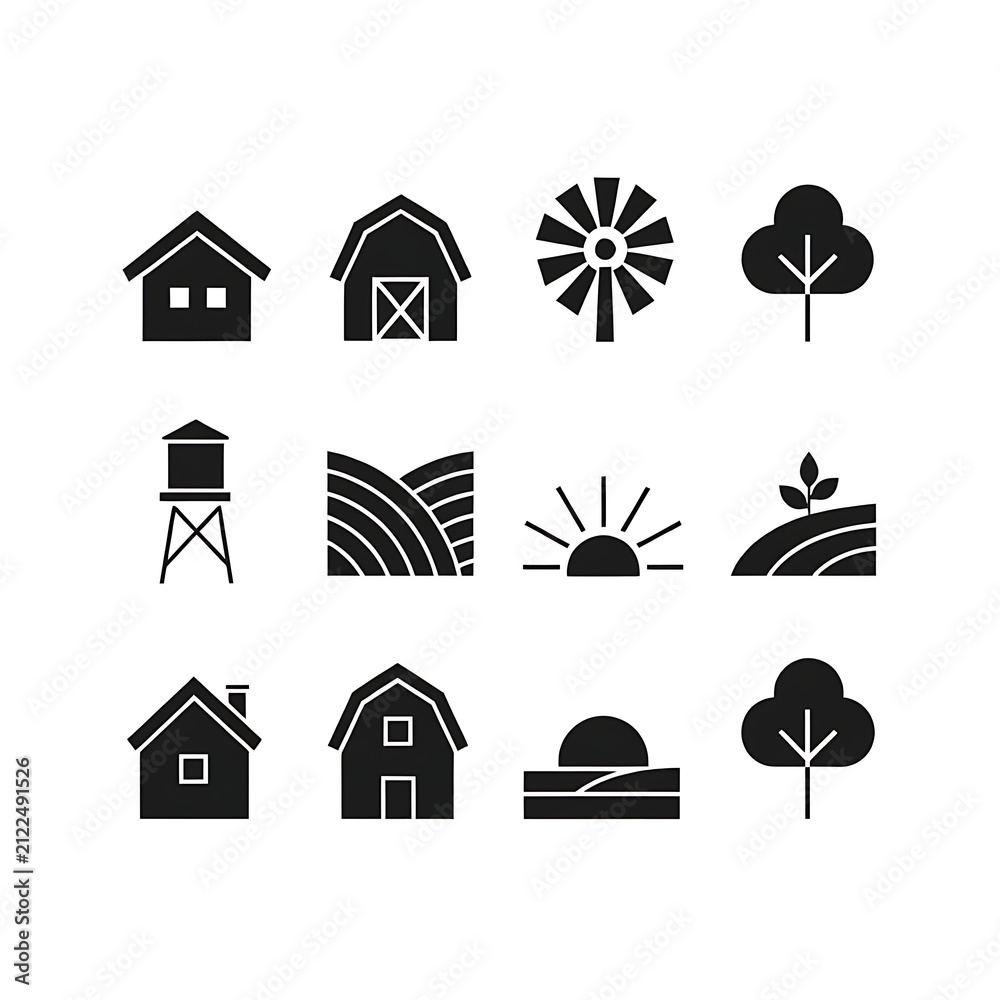 Naklejka premium house icons set