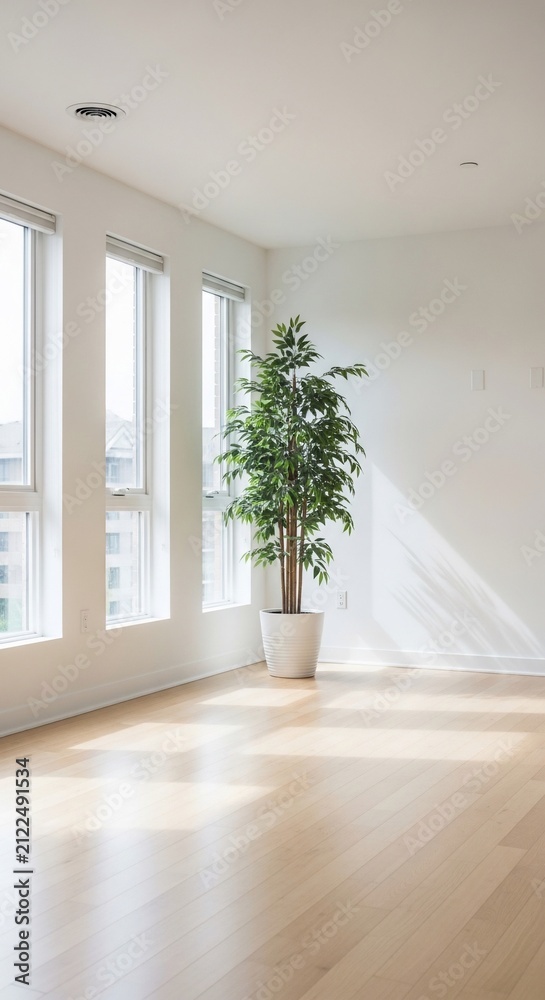 Fototapeta premium Sun-Drenched Sanctuary: Light Plays Across an Empty Haven