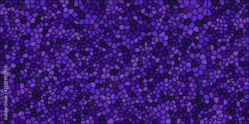 Abstract purple geometric stained glass mosaic pattern background