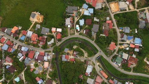 Drone View of a Modern Residential Housing Area in Malaysia