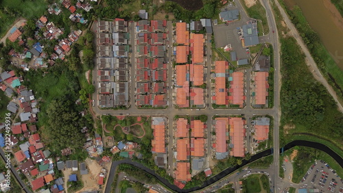 Aerial Drone Photograph of a Malaysian Residential Area