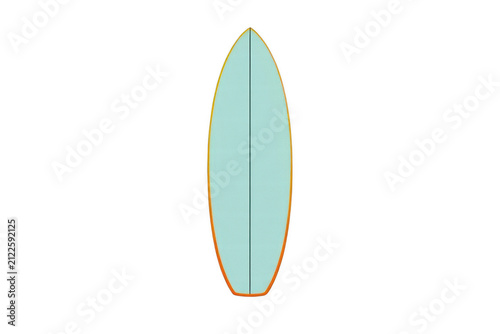 Minimalist surfboard isolated on black background