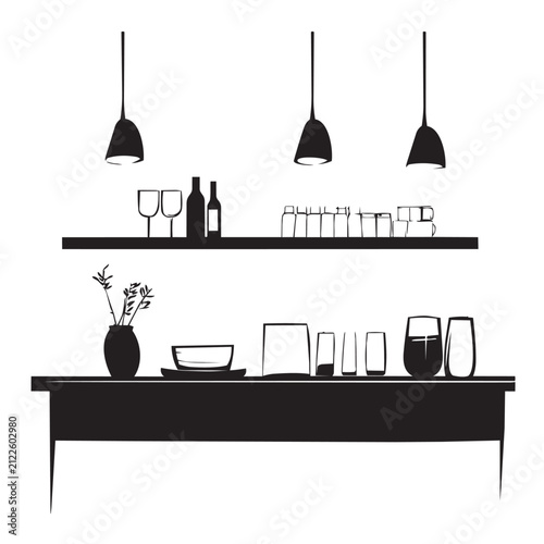 vector illustration of kitchen