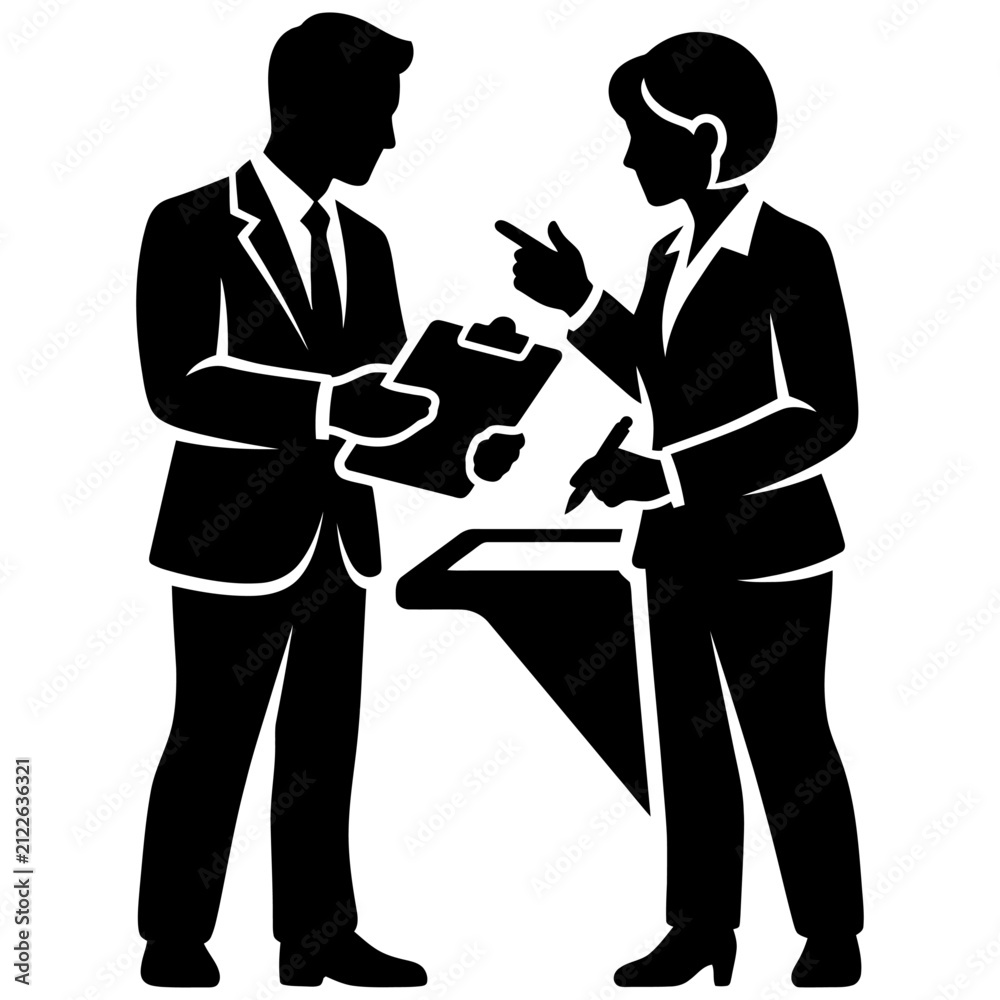Fototapeta premium business colleagues discussing documents at a table teamwork and planning