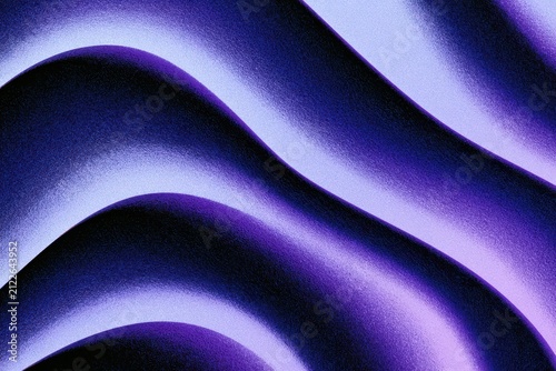 Abstract background with smooth flowing purple and blue waves, 3d render of soft curved shapes