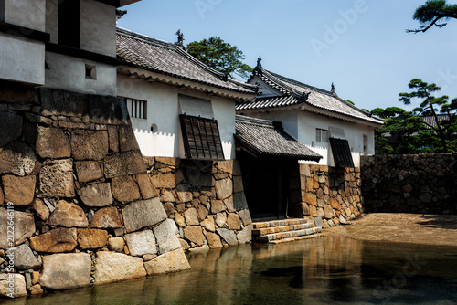 Summer Scene at Takamatsu Castle in Shikoku, Japan