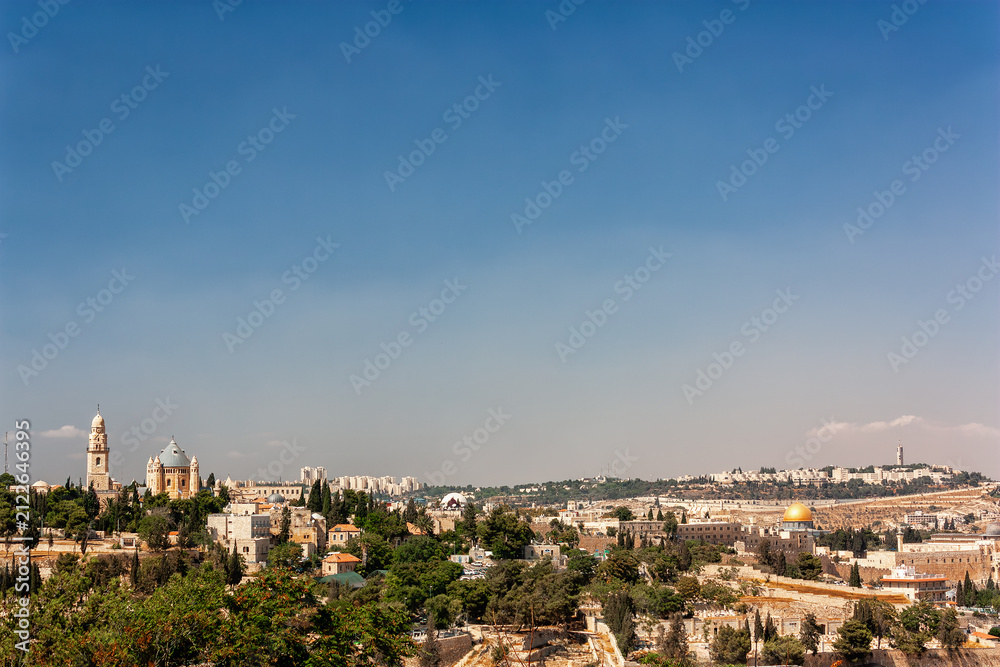 Fototapeta premium The Old City of Jerusalem and Mt. Zion