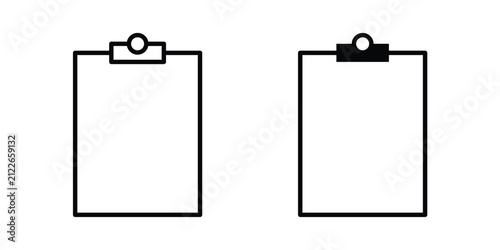 Clipboard icon editable pictograms kit