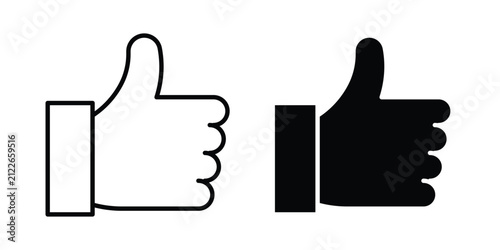 Like button icon editable pictograms kit