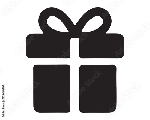 PrintMinimalist Gift Box Icon with Ribbon Bow