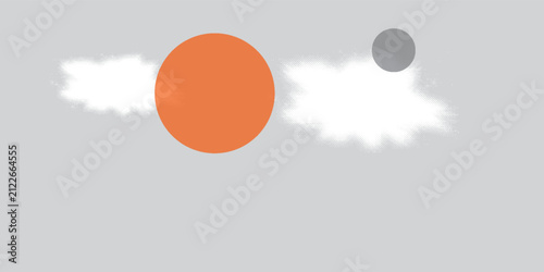 Circles against gradient background