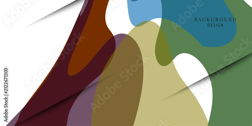 Vibrant Abstract Organic Shapes Background with Colorful Transparent Layers