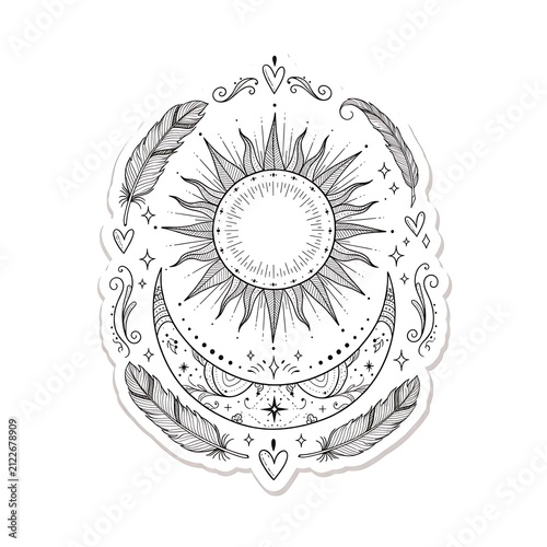 Intricate mandala pattern with sun and lotus design.