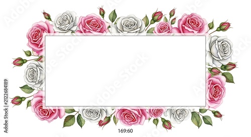 Pink floral pattern with leaves and flowers design.