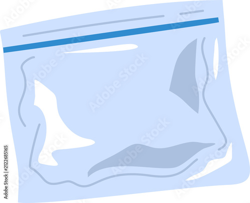 empty resealable plastic bag with zipper closure