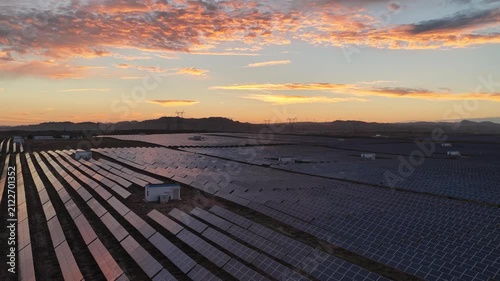Aerial view of photovoltaic power generation in Northwest China