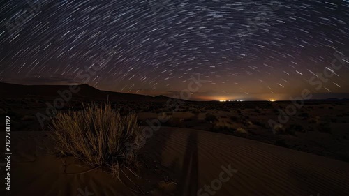 Stunning Desert Sunset and Starry Night Sky Landscape Photography.