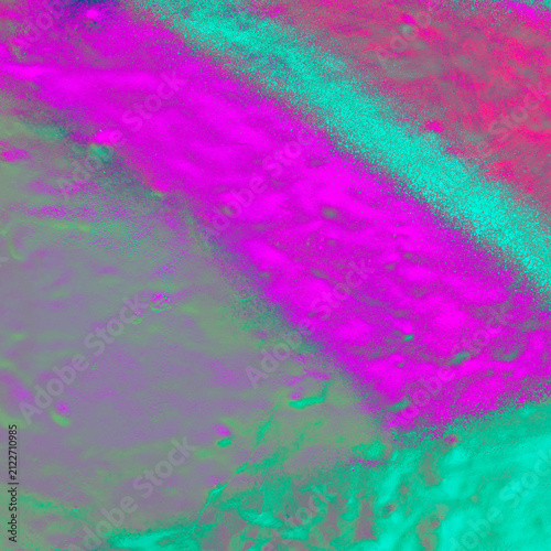 Neon purple, teal, green and pink texture urban graffiti spray paint bumpy background